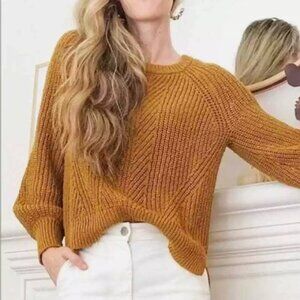 MADEWELL Balloon-Sleeve Pullover Sweater / X-SMALL / EGYPTIAN GOLD